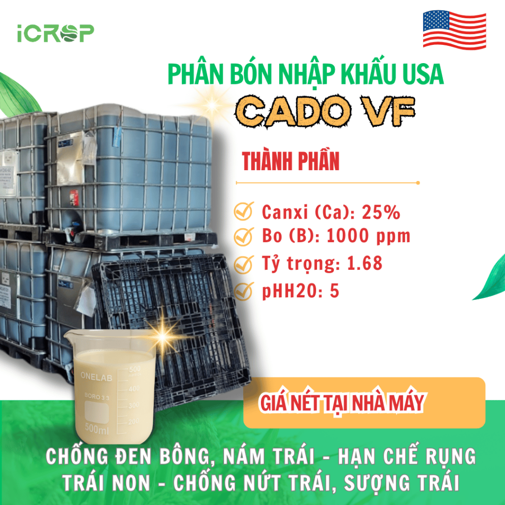Nguyên Liệu Canxi Bo Đậm Đặc CADO VF: Tỷ Trọng 1.68 Chuẩn Mỹ, Tối Ưu Lợi Nhuận Gia Công Nhãn Riêng