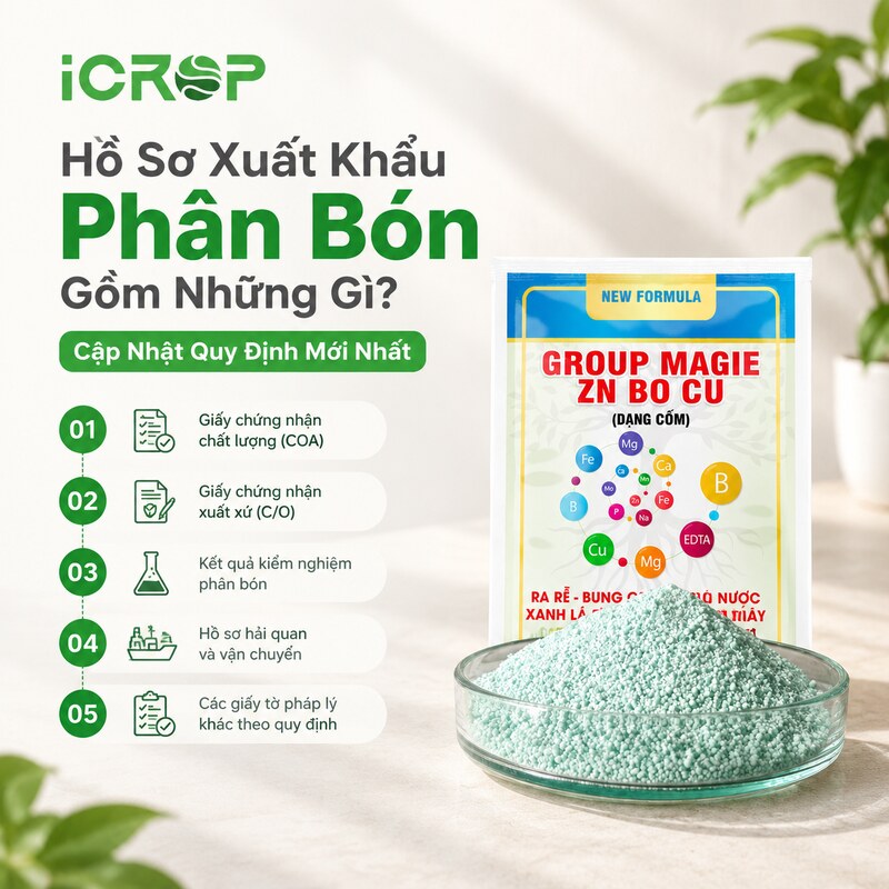 iCrop nhà cung cấp nguyên liệu phân bón xuất khẩu số lượng lớn