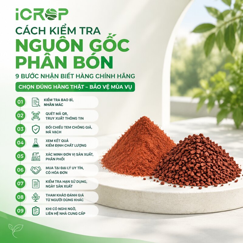 Các bước kiểm tra nguồn gốc phân bón Các bước kiểm tra nguồn gốc phân bón